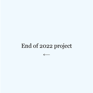 End of 2022 project